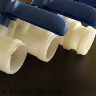 IBC ROHRGEWINDE 58 mm Adapter mit Überwurfmutter auf 3/4 Zoll AG