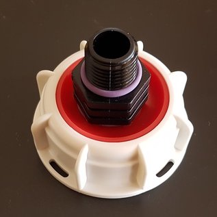 IBC ROHRGEWINDE 58 mm mit Überwurfmutter auf 1/2 Zoll Aussengewinde