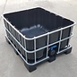 Wassertank offen 500 Liter schwarz offen auf Kunststoff-Palette #IBC64OVP5-REGEN-USER