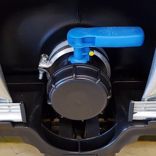 Wassertank offen 500 Liter schwarz offen auf Kunststoff-Palette