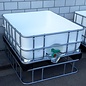 Regentonne zum bepflanzen 1000 Liter und 400 Liter 25 cm erhöht WEISS (Sichtschutz) exFood auf MVP-Palette #5MVP1400&25-exFood-REGEN-USER