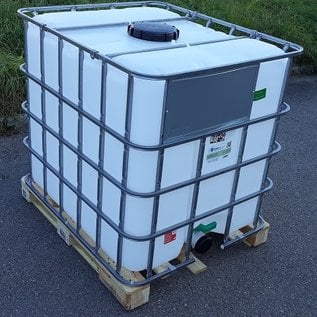 IBC Tank NEU 1000 Liter für dickflüssige Lebensmittel auf Holz-Palette #6H-GC3-NEU-REGEN-USER