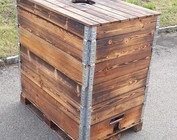 Holzverkleidung für Wassertank 800l IBC schmal