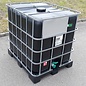 IBC Container für Schüttgut NEU SCHWARZ UV-Schutz 1000 Liter (lebensmittelecht) auf Kunststoff-Palette #64VP-OD-GC-NEU-REGEN-USER