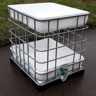 Etagenbeet FDA städtisches gärtnern mobil 'Chrut' je 200l Ergänzungsmodul auf Stahl-Kunststoffpalette