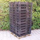 75 Gitterkisten Plastik / Kunststoff inkl. Holzpalette (Lkw)