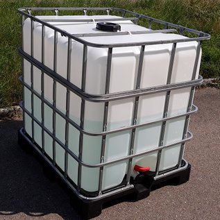 Hochbeet NATUR mit Frühbeetaufsatz 87 cm hoch 800 l IBC für Tiefwurzler auf Kunststoff-Palette #6HB-VP800&D-REGEN-USER