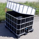 Hochbeet SCHWARZ mit Frühbeet 800l-87 Höhe auf Kunststoff