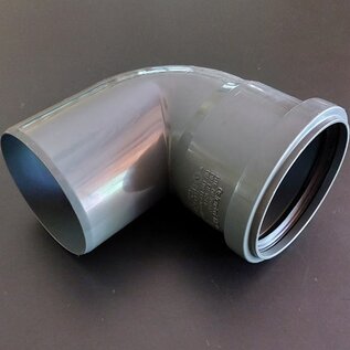 HT-Rohr Winkel 87 Grad DN 75 mm dunkelgrau