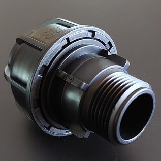 Klemmverschraubung für 1-1/4" (32 mm) Rohr auf 1-Zoll Aussengewinde