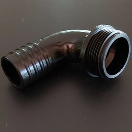 Winkeltülle für 32 mm 1-1/4" Schlauch mit 1-1/4" AG