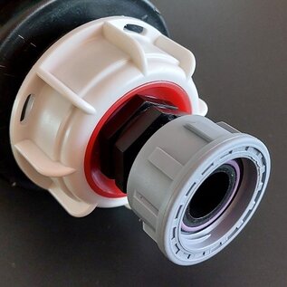IBC 2-Zoll Adapter ROHRGEWINDE mit Überwurfmutter auf 1-Zoll Innengewinde