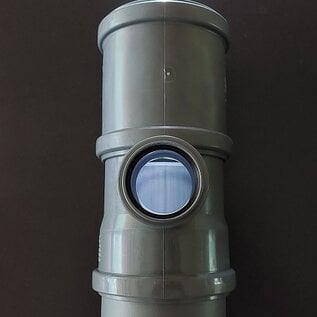 Regensammler dunkelgrau mit HT DN 110 mm Rohr und 50 mm Abgang #RD110-50-DG-REGEN-USER