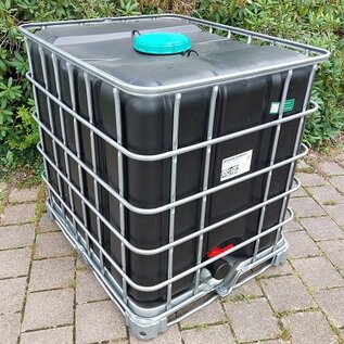 IBC Container NEU 1000 Liter Hybrid mit UV Schutz für Trinkwasser auf Stahl #64MPE-TOP-NEU-REGEN-USER