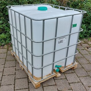 IBC Tank für Trinkwasser 1000 Liter NEU (mit neuer Blase) lebensmittelecht auf Holzpalette