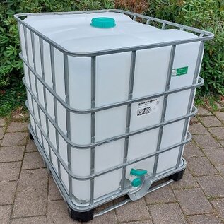 IBC Dachwassersammler 1000 Liter exFood auf verzinkter Stahlpalette #2M-exFood-REGEN-USER