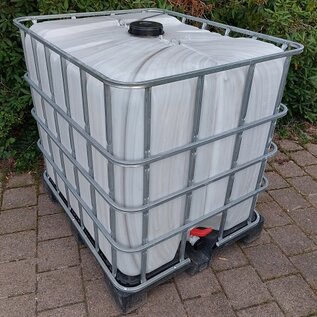 Regenwassertank 1000 Liter auf Kunststoff-Palette #IBC26VP-sauber-REGEN-USER