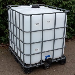 Regenwassertank 1000 Liter auf Kunststoff-Palette #IBC26VP-sauber-REGEN-USER
