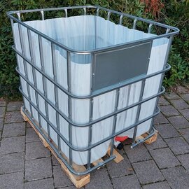 IBC Fass ZEBRA offen 1000 l NEU auf Holzpalette