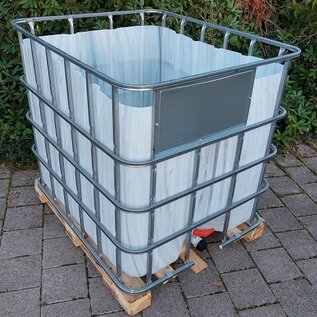 Offener Wassertank ZEBRA NEU 1000 Liter (lebensmittelecht) auf Holzpalette #IBC66H-O-GCZ-NEU