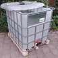 IBC Container für Futter 1000 Liter NEU RECYCLING (lebensmittelecht) auf Holzpalette #IBC67H-OD-GCREC-NEU-REGEN-USER
