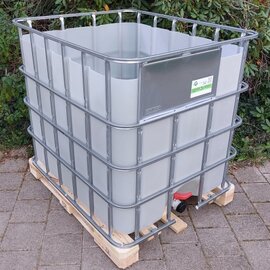 IBC Fass RECYCLING offen 1000 l NEU auf Holzpalette