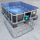 Balkon-Hochbeet SCHWARZ für Salat 250 l-95 Höhe auf VP mit Podest IBC