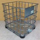 Holzgitterbox IBC NEU weitmaschig auf Hybrid-Palette