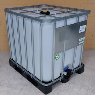 IBC WERIT-Container Regenwassertank 1000 Liter auf Kunststoff-Palette