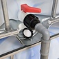 IBC Container Tankverbinder mit 2x S60x6 und HT-Rohr 32mm senkrecht