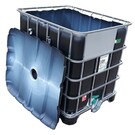 IBC Fass schwarz offen mit Deckel 1000 l NEU FDA auf Hybrid