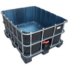 Wasserbecken 500l schwarz offen auf Kunststoff