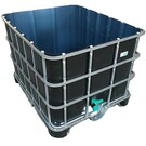 Wasserbecken 800l SCHWARZ offen auf Stahl-Palette