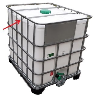 IBC Regenfass offen mit Deckel 1000 Liter WEISS NEU für Food Stahl-PE-Palette