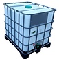 IBC Container NEU 1000 Liter WEISS mit SICHTSCHUTZ für FOOD auf Kunststoff-Palette