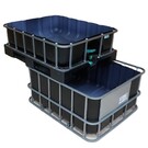 Hochbeet mit Wasserspeicher SCHWARZ 300l-500l-97 Höhe auf VP mit IBC