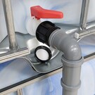 IBC Tankverbinder DN 50 HT-Rohr mit 2x S60x6 senkrecht