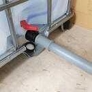 Wassertank IBC Tankverbinder DN 50 HT-Rohr mit 2x S60x6 vis-a-vis