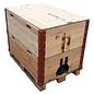 Offene Holz-Regentonne mit Deckel SCHWARZ 600 Liter IBC NEU für Trinkwasser (lebensmittelecht) auf Holzpalette