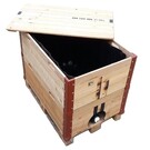 Regentonne Holz offen mit Deckel 600 l IBC NEU SCHWARZ Trinkwasser auf Holz