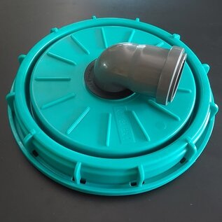 IBC Regenwasser-Tankdeckel 225 Anschluss mit HT-Bogen 50 mm