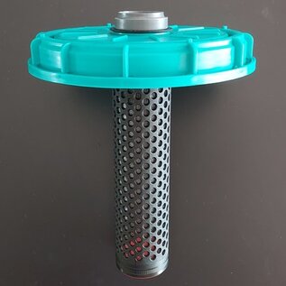 IBC Deckelfilter 225 mm mit DN-50 mm HT-Bogen Anschluss für Regenwasser