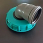 IBC Container Deckel für Rohranschluss mit HT Rohr DN 75 / 75mm