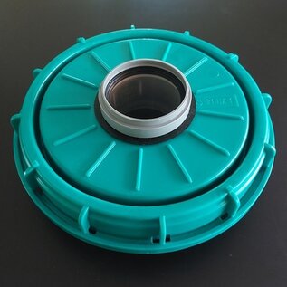 IBC Wassertank Deckel 225 mm Anschluss mit HT Rohr Bogen (DN 70) DN 75 / 75mm