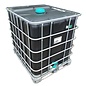 IBC Container 1000 Liter Trinkwasser SCHWARZ auf einer verzinkten Metallpalette