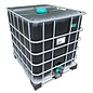IBC Container 1000 Liter Trinkwasser SCHWARZ auf einer verzinkten Metallpalette