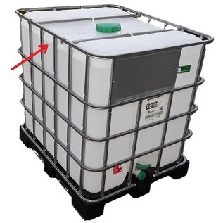 IBC Container für Schüttgut NEU 1000 Liter (lebensmittelecht) auf Kunststoff-Palette