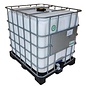 Mauser IBC Tank mit UN-Zulassung WEISS 1000 Liter auf Kunststoff-Palette mit Sichtschutz