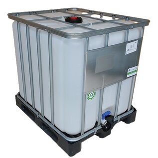 IBC WERIT-Container Regenwassertank 1000 Liter auf Kunststoff-Palette