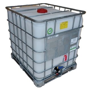 IBC Container Schütz MX EX 1000 UN (für Gefahrgut) industriell gereinigt auf Stahl-Palette